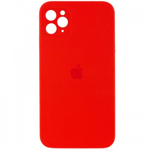 Чохол Silicone Case Square Full Camera Protective (AA) для Apple iPhone 11 Pro Max (6.5") Червоний / Red