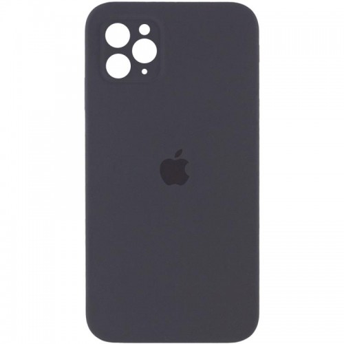 Чохол Silicone Case Square Full Camera Protective (AA) для Apple iPhone 11 Pro Max (6.5") Сірий / Dark Gray