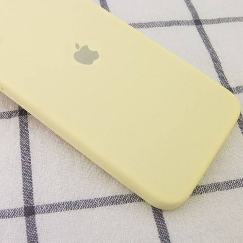 Чохол Silicone Case Square Full Camera Protective (AA) для Apple iPhone 11 Pro Max (6.5") Жовтий / Mellow Yellow
