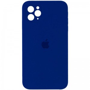 Чохол Silicone Case Square Full Camera Protective (AA) для Apple iPhone 11 Pro Max (6.5") Синій / Deep navy