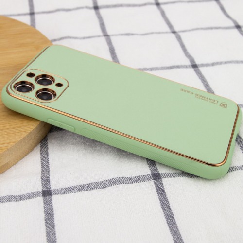 Кожаный чехол Xshield для Apple iPhone 12 Pro Max (6.7") Зеленый / Pistachio