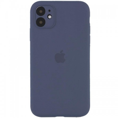 Чохол Silicone Case Full Camera Protective (AA) для Apple iPhone 12 (6.1") Сірий / Lavender Gray