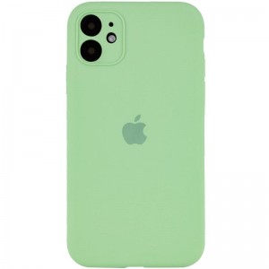 Чохол Silicone Case Full Camera Protective (AA) для Apple iPhone 12 (6.1") М'ятний / Mint
