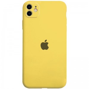 Чехол Silicone Case Full Camera Protective (AA) для Apple iPhone 12 (6.1") Жёлтый / Yellow