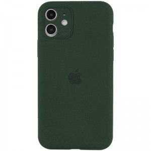 Чохол Silicone Case Full Camera Protective (AA) для Apple iPhone 12 (6.1") Зелений / Cyprus Green