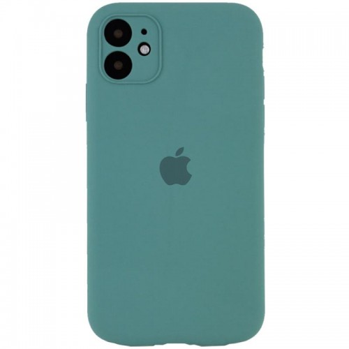 Чохол Silicone Case Full Camera Protective (AA) для Apple iPhone 12 (6.1") Зелений / Pine green