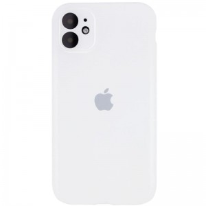 Чохол Silicone Case Full Camera Protective (AA) для Apple iPhone 12 (6.1") Білий / White
