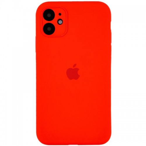 Чехол Silicone Case Full Camera Protective (AA) для Apple iPhone 12 (6.1") Красный / Red