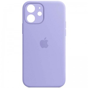 Чохол Silicone Case Full Camera Protective (AA) для Apple iPhone 12 (6.1") Бузковий / Lilac