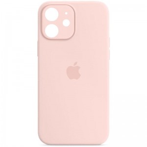 Чохол Silicone Case Full Camera Protective (AA) для Apple iPhone 12 (6.1") Рожевий / Chalk Pink