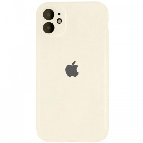 Чохол Silicone Case Full Camera Protective (AA) для Apple iPhone 12 (6.1") Бежевий / Antique White