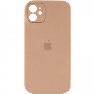 Чохол Silicone Case Full Camera Protective (AA) для Apple iPhone 12 (6.1") Бежевий / Desert Gold