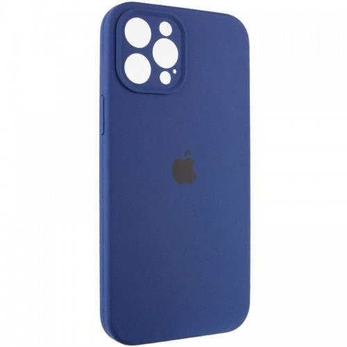Чохол Silicone Case Full Camera Protective (AA) для Apple iPhone 12 Pro (6.1") Синій / Deep navy