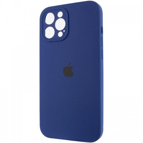 Чохол Silicone Case Full Camera Protective (AA) для Apple iPhone 12 Pro (6.1") Синій / Deep navy