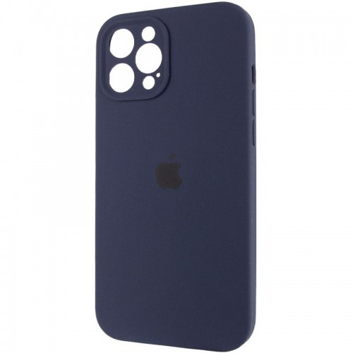 Чохол Silicone Case Full Camera Protective (AA) для Apple iPhone 12 Pro (6.1") Темно-синій / Midnight blue