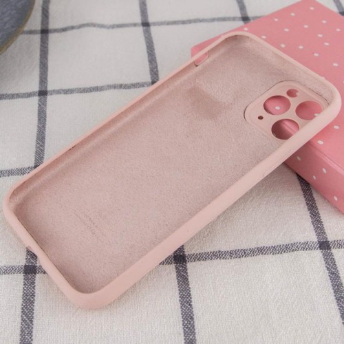 Чехол Silicone Case Full Camera Protective (AA) для Apple iPhone 12 Pro (6.1") Розовый / Pink Sand