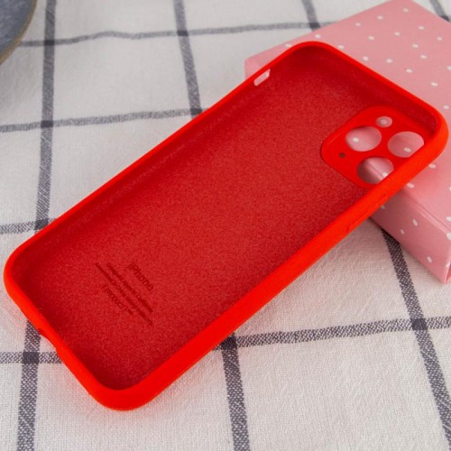 Чехол Silicone Case Full Camera Protective (AA) для Apple iPhone 12 Pro (6.1") Красный / Red