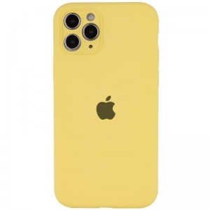 Чехол Silicone Case Full Camera Protective (AA) для Apple iPhone 12 Pro (6.1") Жёлтый / Yellow
