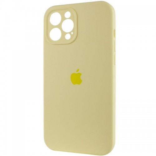 Чохол Silicone Case Full Camera Protective (AA) для Apple iPhone 12 Pro (6.1") Жовтий / Mellow Yellow