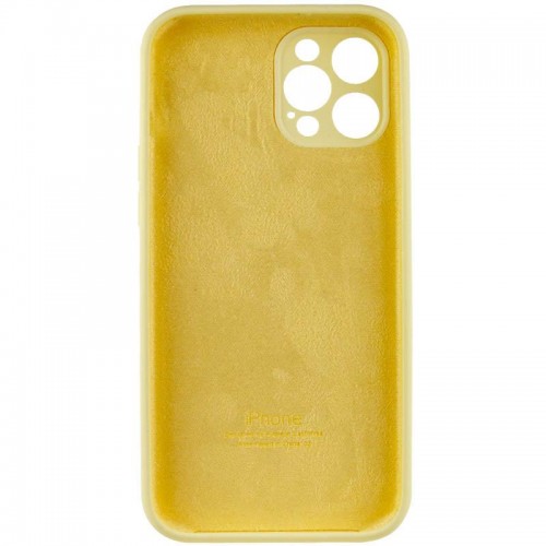 Чохол Silicone Case Full Camera Protective (AA) для Apple iPhone 12 Pro (6.1") Жовтий / Mellow Yellow