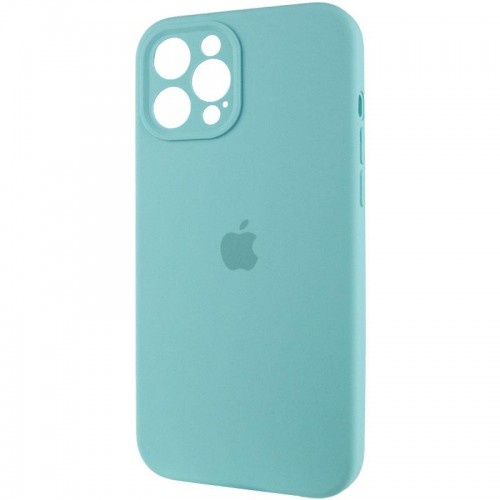 Чохол Silicone Case Full Camera Protective (AA) для Apple iPhone 12 Pro (6.1") Бірюзовий / Marine Green