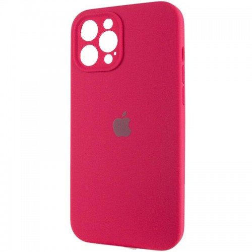 Чохол Silicone Case Full Camera Protective (AA) для Apple iPhone 12 Pro (6.1") Червоний / Rose Red