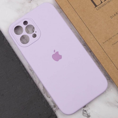 Чехол Silicone Case Full Camera Protective (AA) для Apple iPhone 12 Pro (6.1") Сиреневый / Lilac