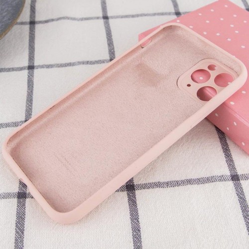 Чохол Silicone Case Full Camera Protective (AA) для Apple iPhone 12 Pro (6.1") Рожевий / Chalk Pink