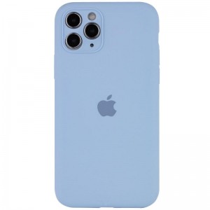 Чохол Silicone Case Full Camera Protective (AA) для Apple iPhone 12 Pro Max (6.7") Блакитний / Lilac Blue