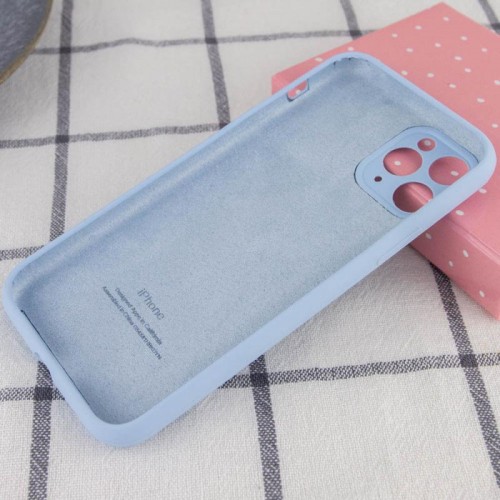 Чохол Silicone Case Full Camera Protective (AA) для Apple iPhone 12 Pro Max (6.7") Блакитний / Lilac Blue