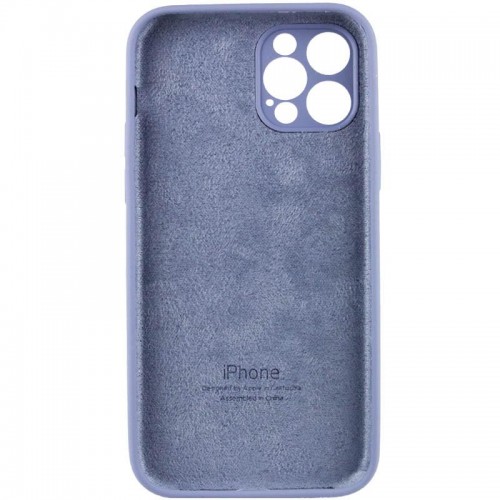 Чохол Silicone Case Full Camera Protective (AA) для Apple iPhone 12 Pro Max (6.7") Сірий / Lavender Gray