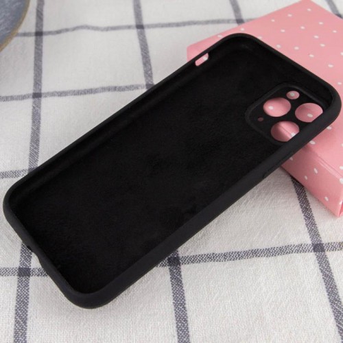 Чохол Silicone Case Full Camera Protective (AA) для Apple iPhone 12 Pro Max (6.7") Чорний / Black