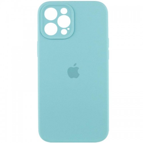 Чохол Silicone Case Full Camera Protective (AA) для Apple iPhone 12 Pro Max (6.7") Бірюзовий / Marine Green