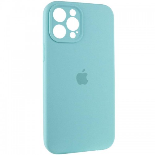 Чохол Silicone Case Full Camera Protective (AA) для Apple iPhone 12 Pro Max (6.7") Бірюзовий / Marine Green