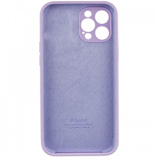 Чехол Silicone Case Full Camera Protective (AA) для Apple iPhone 12 Pro Max (6,7") Сиреневый / Lilac