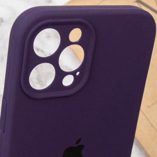 Чохол Silicone Case Full Camera Protective (AA) для Apple iPhone 12 Pro Max (6.7") Фіолетовий / Elderberry