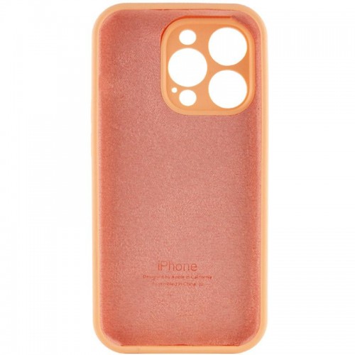 Чехол Silicone Case Full Camera Protective (AA) для Apple iPhone 12 Pro Max (6.7") Оранжевый / Cantaloupe
