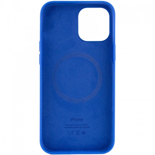 Чохол Silicone case (AAA) with Magsafe and Animation для Apple iPhone 12 Pro / 12 (6.1") Синій / Capri Blue
