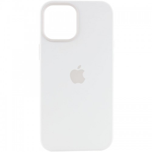 Чехол Silicone case (AAA) with Magsafe and Animation для Apple iPhone 12 Pro / 12 (6.1") Белый / White