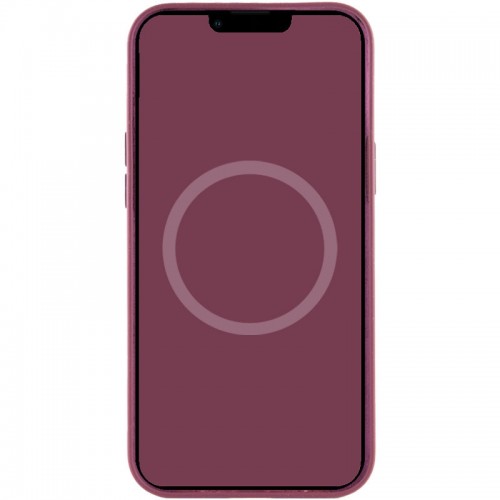 Чехол Silicone case (AAA) с Magsafe и анимацией для Apple iPhone 12 Pro / 12 (6.1") Бордовый / Plum