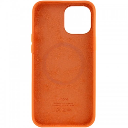 Чехол Silicone case (AAA) with Magsafe and Animation для Apple iPhone 12 Pro / 12 (6.1") Оранжевый / Kumquat