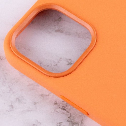 Чехол Silicone case (AAA) with Magsafe and Animation для Apple iPhone 12 Pro / 12 (6.1") Оранжевый / Kumquat
