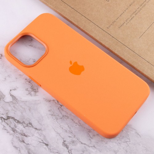 Чехол Silicone case (AAA) with Magsafe and Animation для Apple iPhone 12 Pro / 12 (6.1") Оранжевый / Kumquat