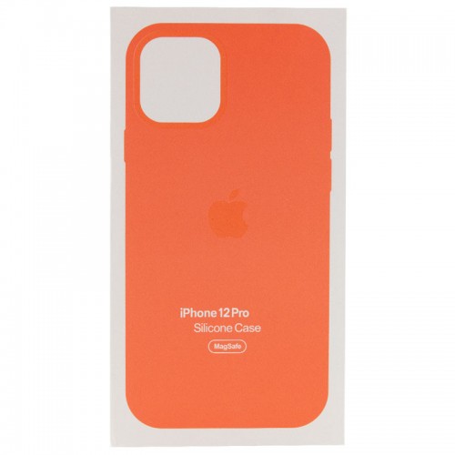 Чехол Silicone case (AAA) with Magsafe and Animation для Apple iPhone 12 Pro / 12 (6.1") Оранжевый / Pink citrus