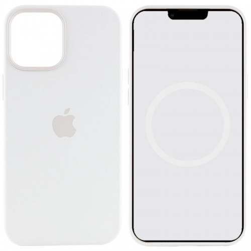 Чохол Silicone case (AAA) with Magsafe and Animation для Apple iPhone 12 Pro Max (6.7") Білий / White