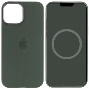 Чехол Silicone case (AAA) с Magsafe и анимацией для Apple iPhone 12 Pro Max (6.7") Зелёный / Cyprus Green