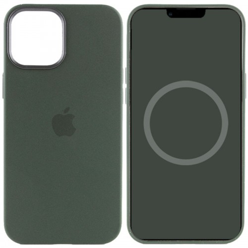Чехол Silicone case (AAA) с Magsafe и анимацией для Apple iPhone 12 Pro Max (6.7") Зелёный / Cyprus Green