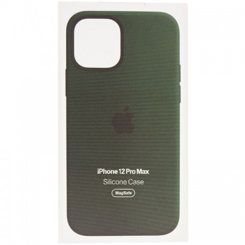 Чехол Silicone case (AAA) с Magsafe и анимацией для Apple iPhone 12 Pro Max (6.7") Зелёный / Cyprus Green