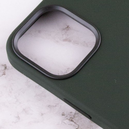 Чехол Silicone case (AAA) с Magsafe и анимацией для Apple iPhone 12 Pro Max (6.7") Зелёный / Cyprus Green