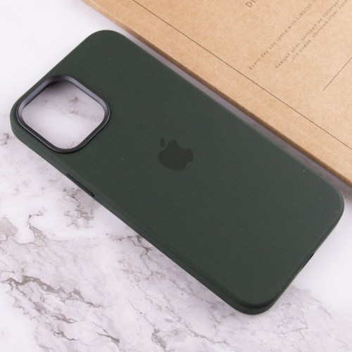 Чехол Silicone case (AAA) с Magsafe и анимацией для Apple iPhone 12 Pro Max (6.7") Зелёный / Cyprus Green